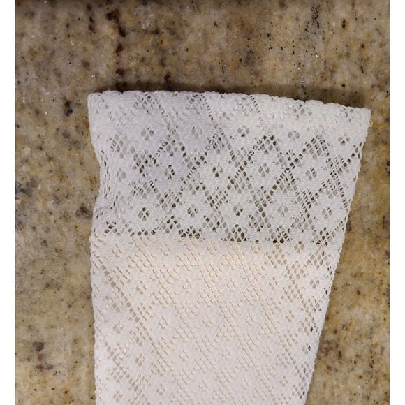 New! Vtg One Size White Lace Stretch Nylon Floral Formal Gloves 12" Long Japan - Picture 10 of 12